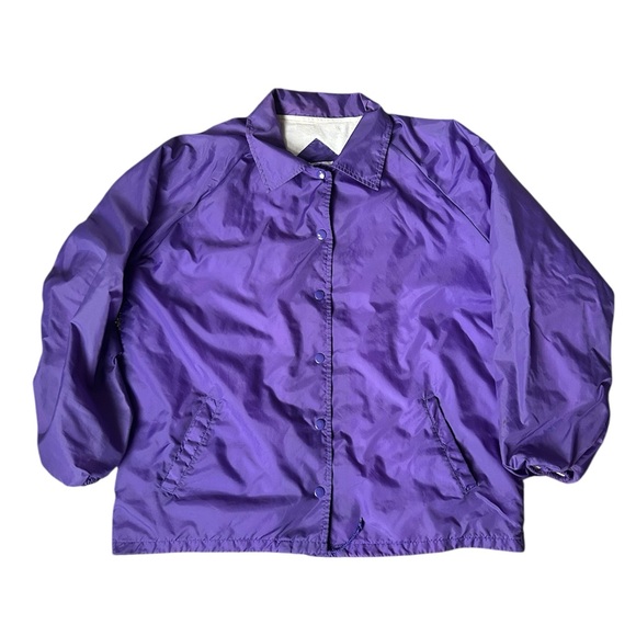 Vintage Apres Sport Snap up Nylon Jacket with Cotton lining size large - Picture 3 of 8